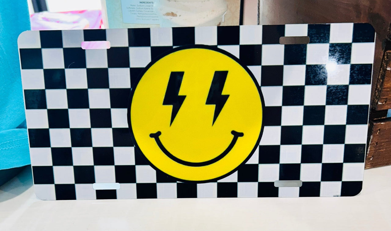 Smiley License Plate - Hey Heifer Boutique