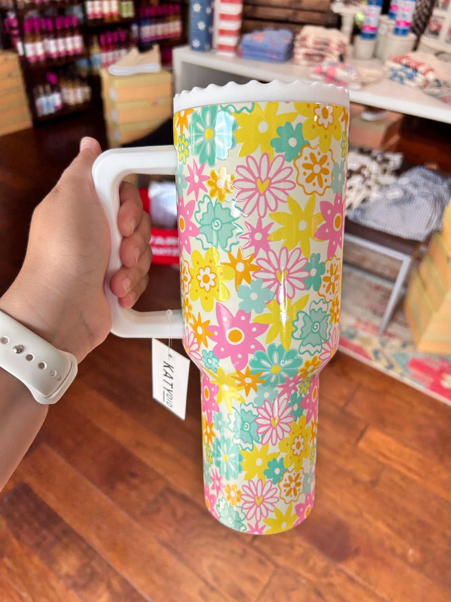 Spring Flowers 40 oz Tumbler - Hey Heifer Boutique