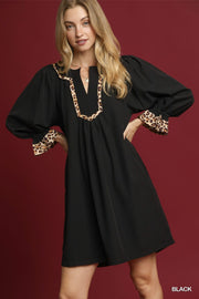 Subtle Cheetah Print Dress - Hey Heifer Boutique