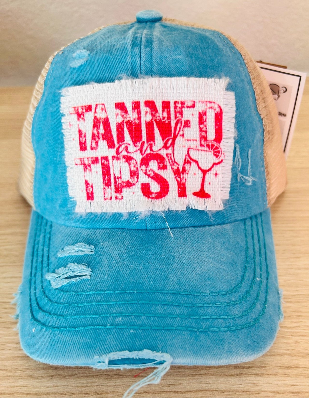 Tanned And Tipsy Ball Cap - Hey Heifer Boutique