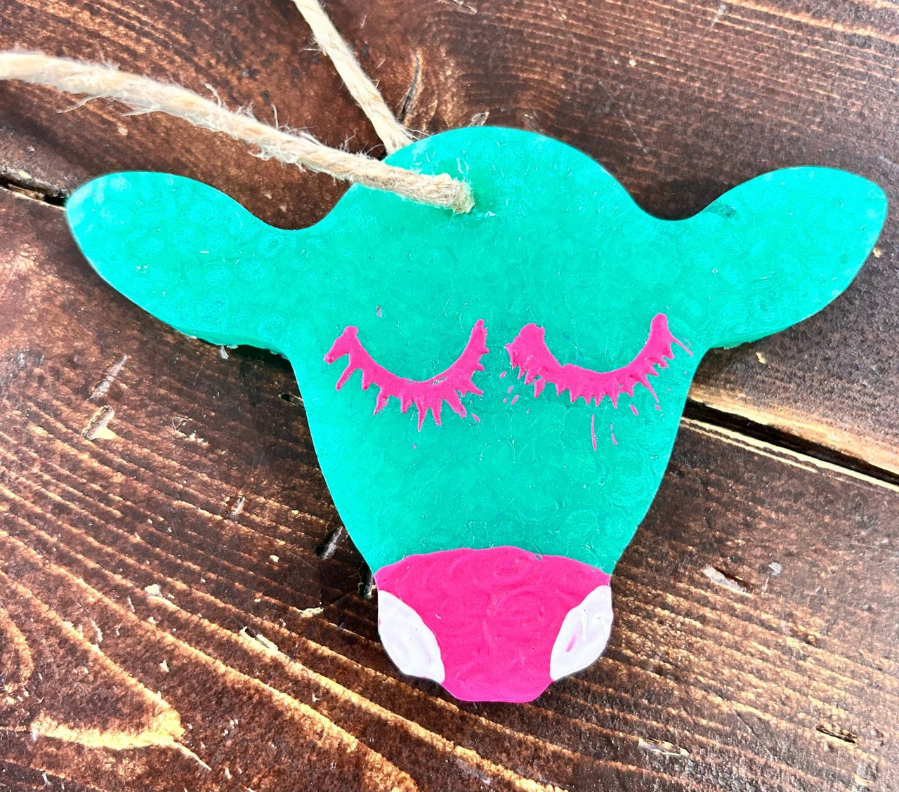 Teal Cow Car Freshie (Cherry) - Hey Heifer Boutique