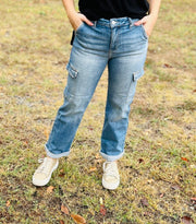 The Kim Cargo Jeans - Hey Heifer Boutique