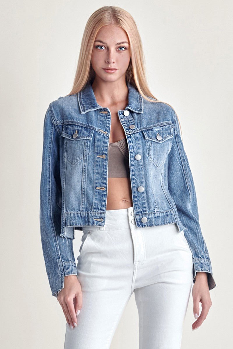 The Lilly Denim Jacket - Hey Heifer Boutique