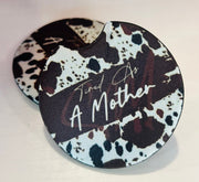 Tired As A Mother Car Coaster Set (2) - Hey Heifer Boutique