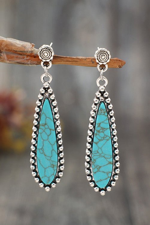 Turquoise Tear Drop Earrings - Hey Heifer Boutique