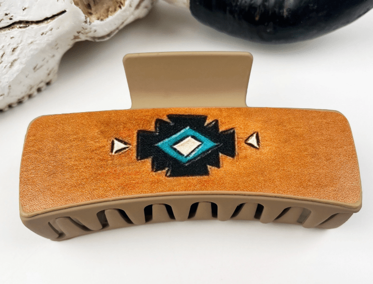 Western Vintage Leather Hair Clip - Hey Heifer Boutique