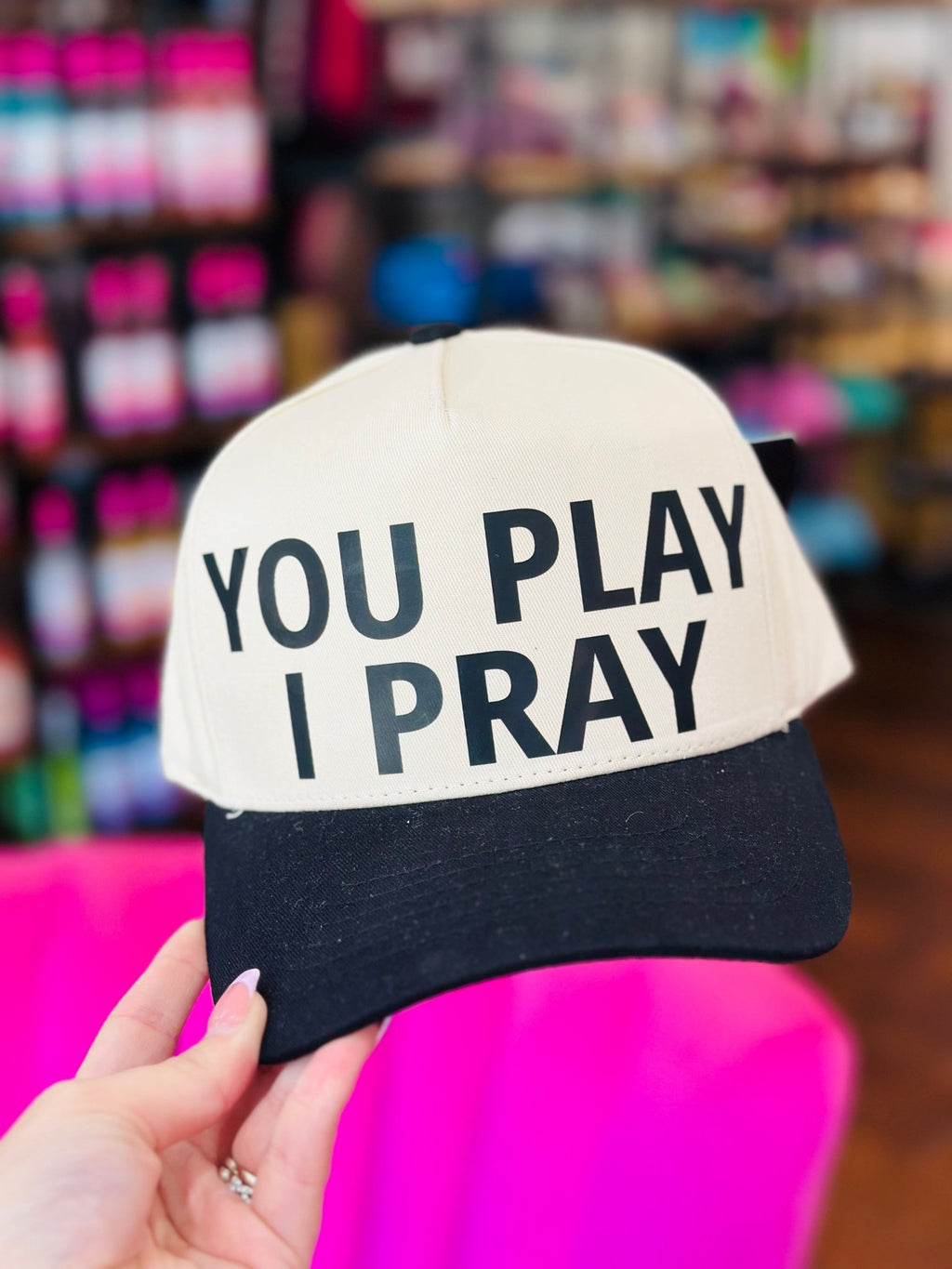 You Play I Pray Ball Cap - Hey Heifer Boutique