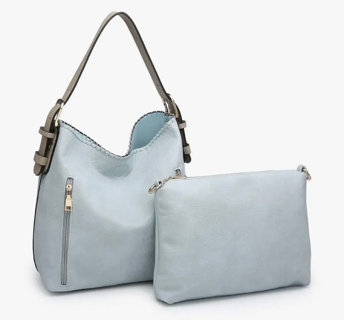 Alexa 2 in 1 Hobo Bag w/ Dual Zip Compartments - Hey Heifer Boutique