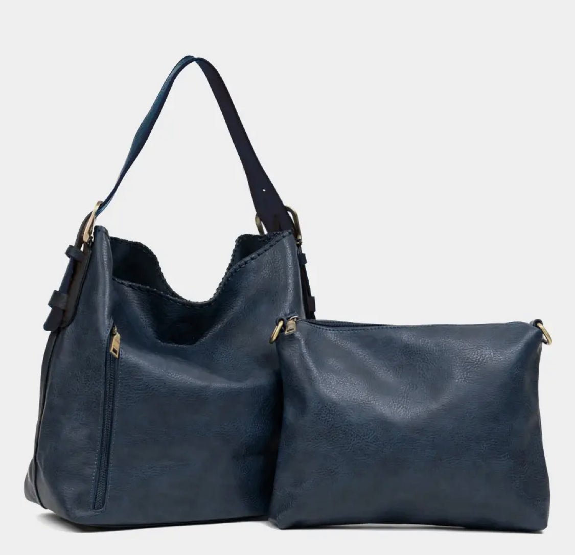 Alexa 2 in 1 Hobo Bag w/ Dual Zip Compartments - Hey Heifer Boutique
