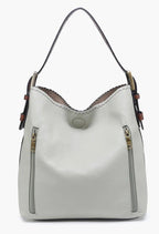 Alexa 2 in 1 Hobo Bag w/ Dual Zip Compartments - Hey Heifer Boutique