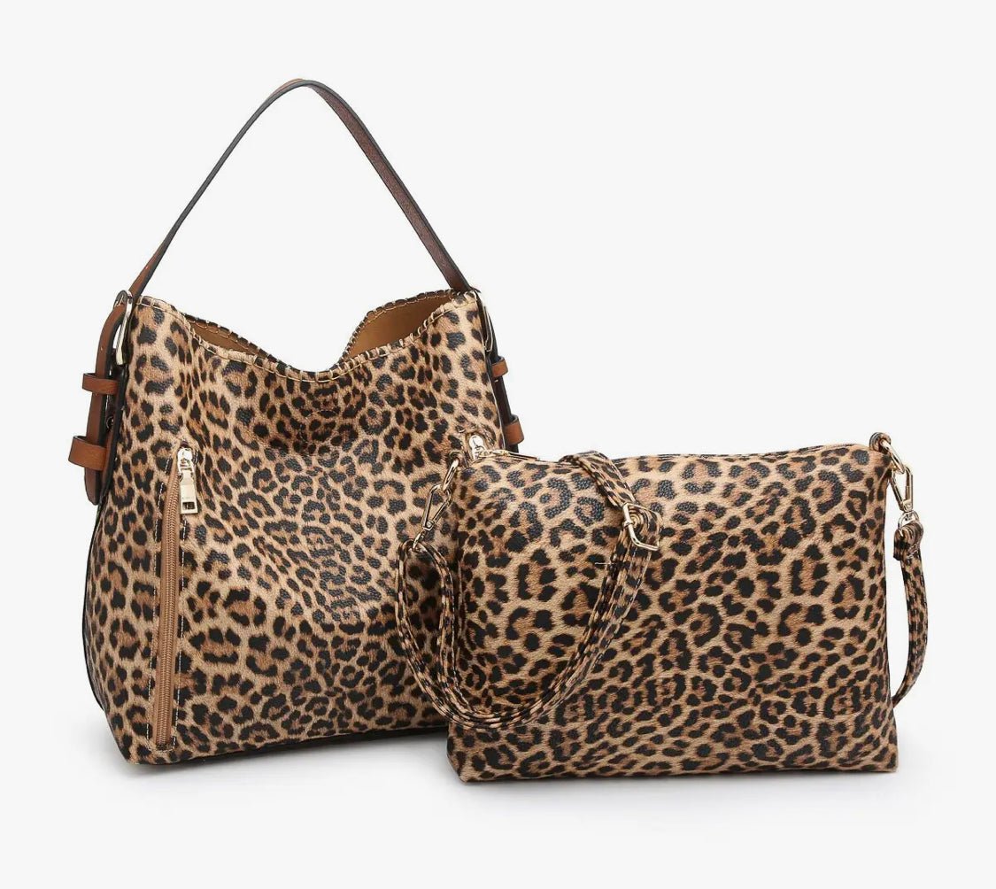 Alexa 2 in 1 Hobo Bag w/ Dual Zip Compartments - Hey Heifer Boutique