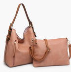 Alexa 2 in 1 Hobo Bag w/ Dual Zip Compartments - Hey Heifer Boutique