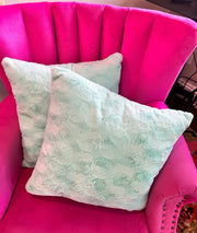 Aqua Minky Pillow - Hey Heifer Boutique