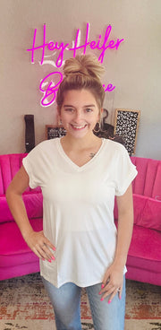 Basic White Tee - Hey Heifer Boutique