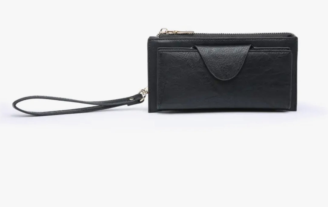 Black Kyla RFID Wallet/Snap Closure - Hey Heifer Boutique