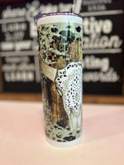 Bull Skull 20oz Skinny Tumbler - Hey Heifer Boutique