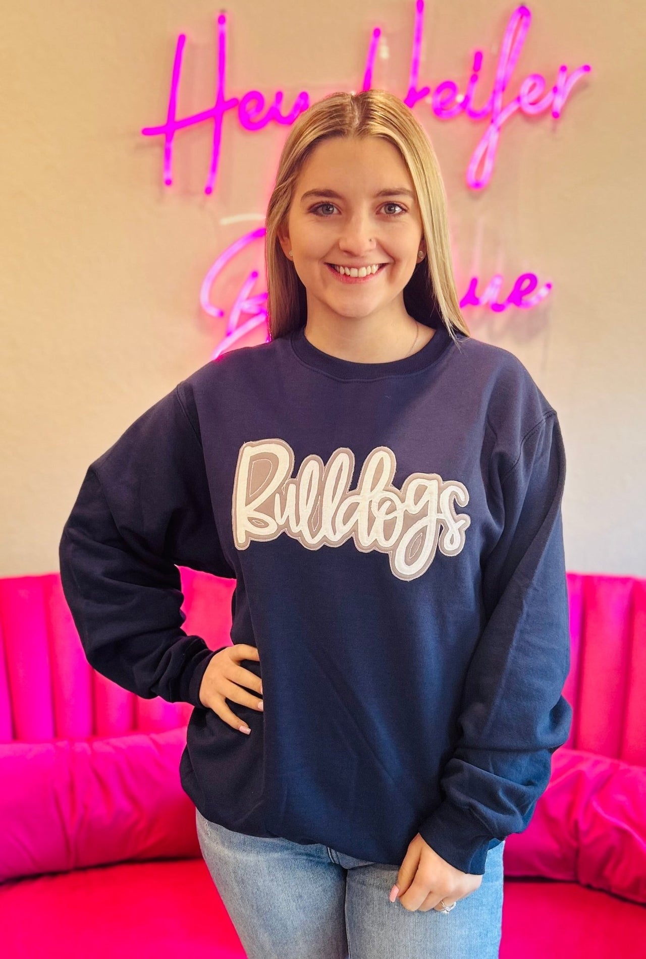 Bulldog Sweatshirt - Hey Heifer Boutique