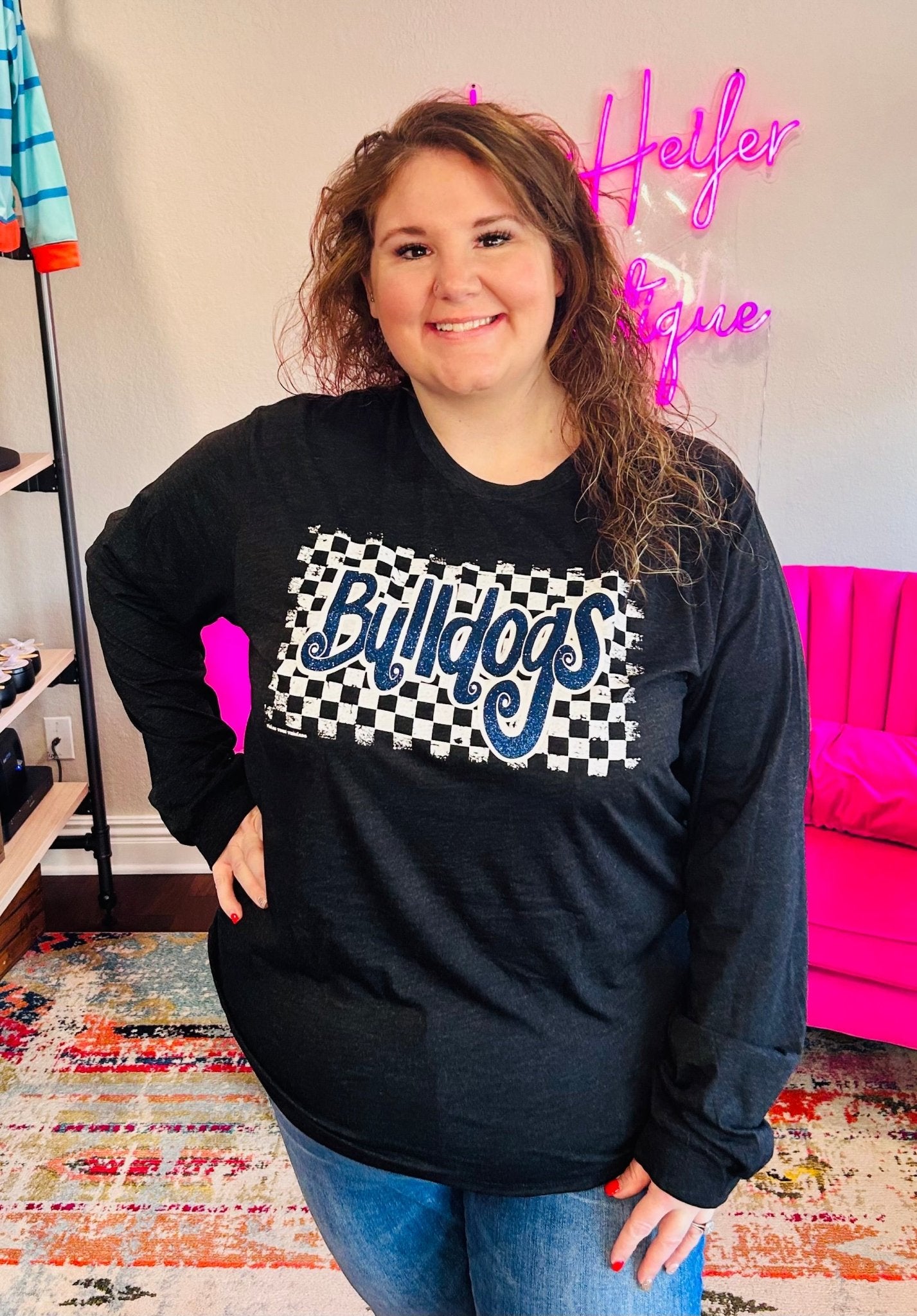 Bulldogs Long Sleeve Tee - Hey Heifer Boutique