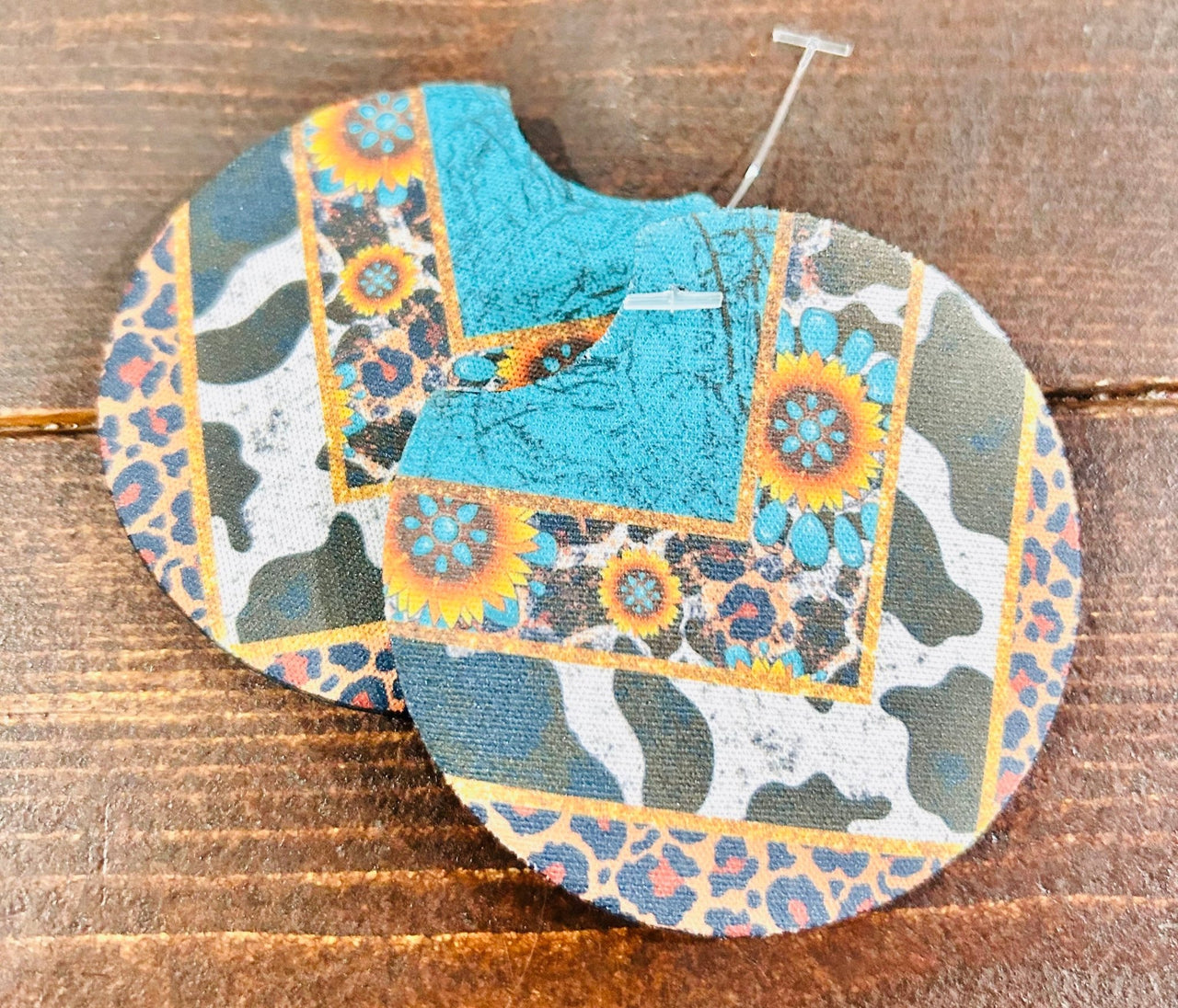 Cow and Turquoise Car Coaster Set (2) - Hey Heifer Boutique