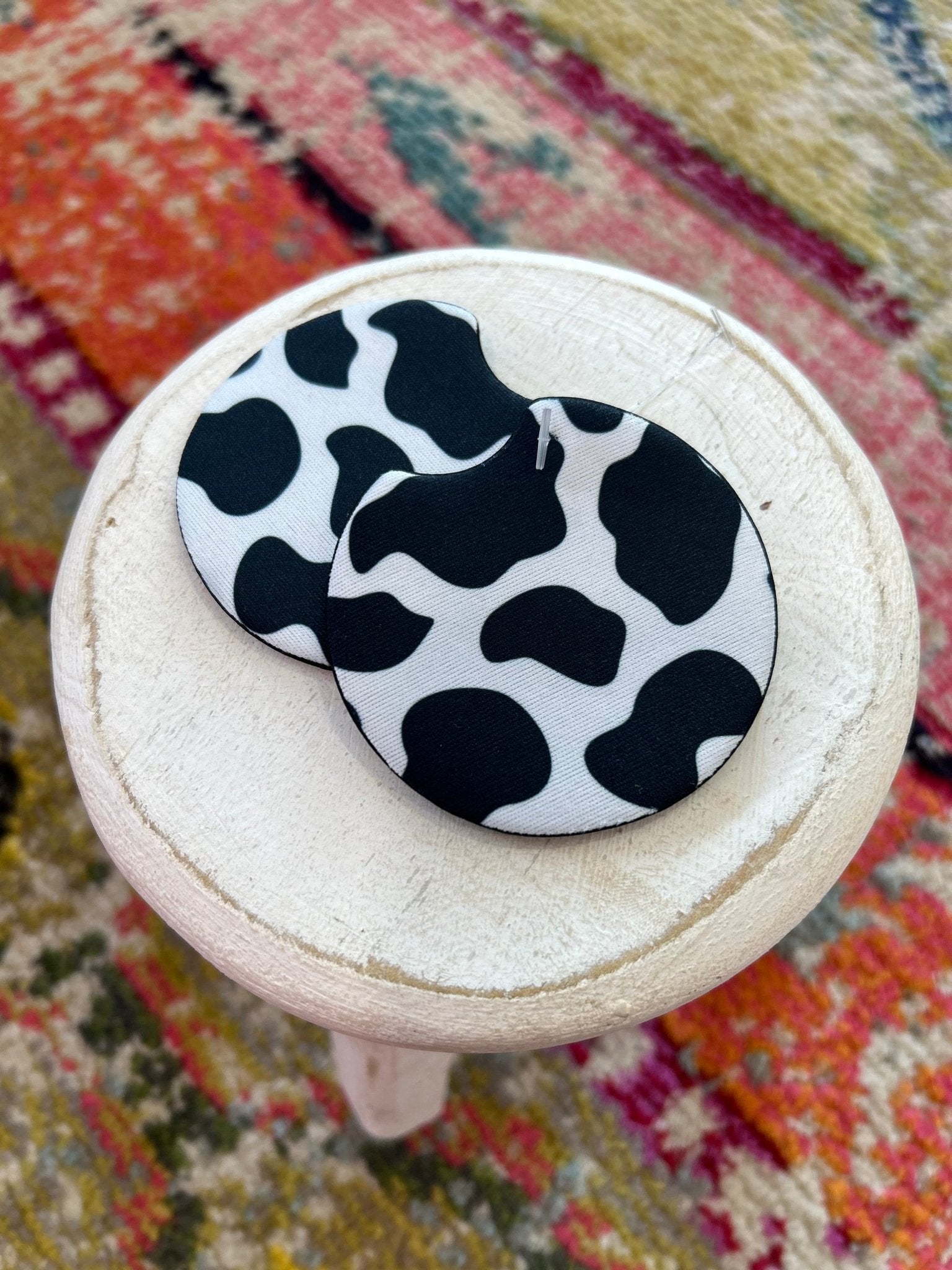 Cowprint Car Coaster Set (2) - Hey Heifer Boutique
