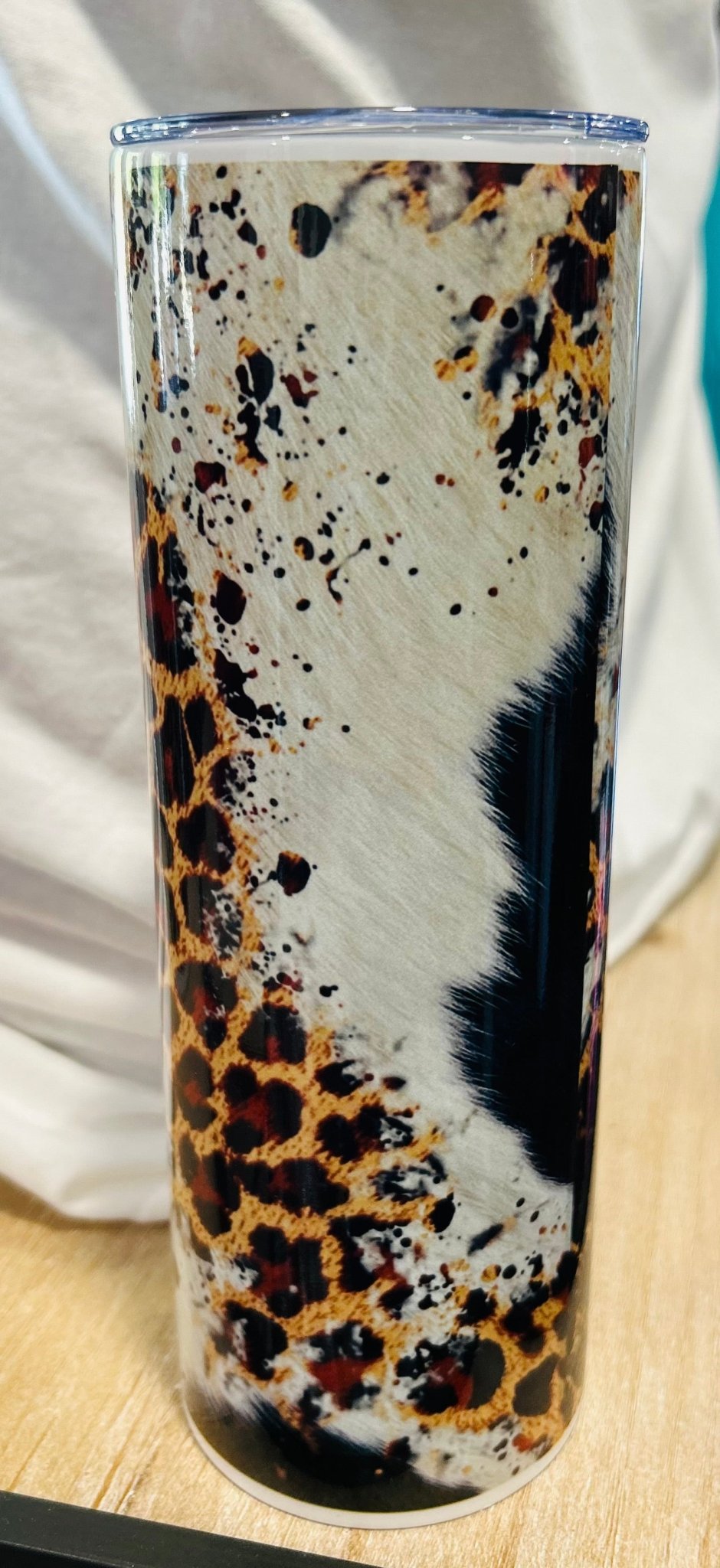 Cowprint & Leopard 20oz Skinny Tumbler - Hey Heifer Boutique