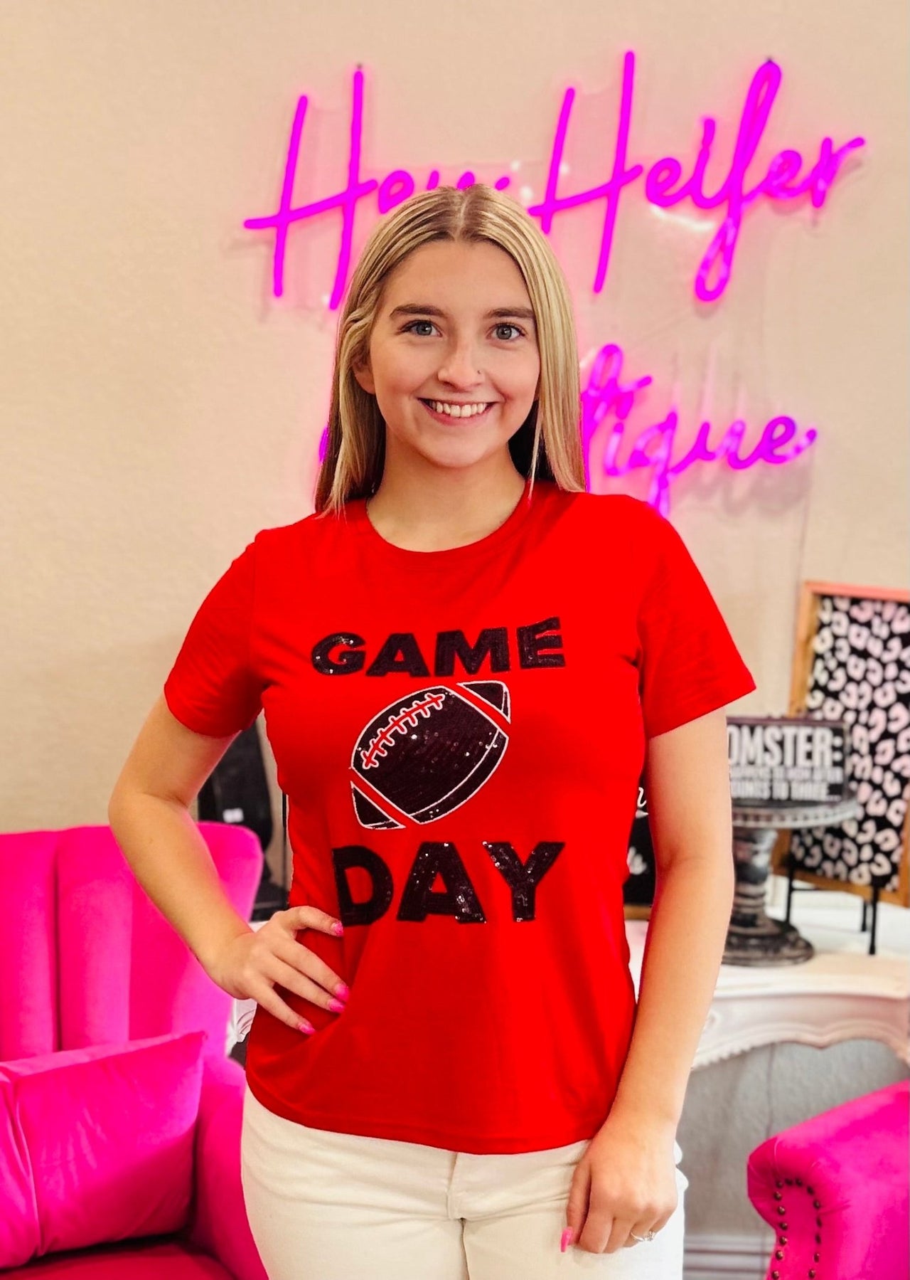 Game Day Sparkle Tee - Hey Heifer Boutique