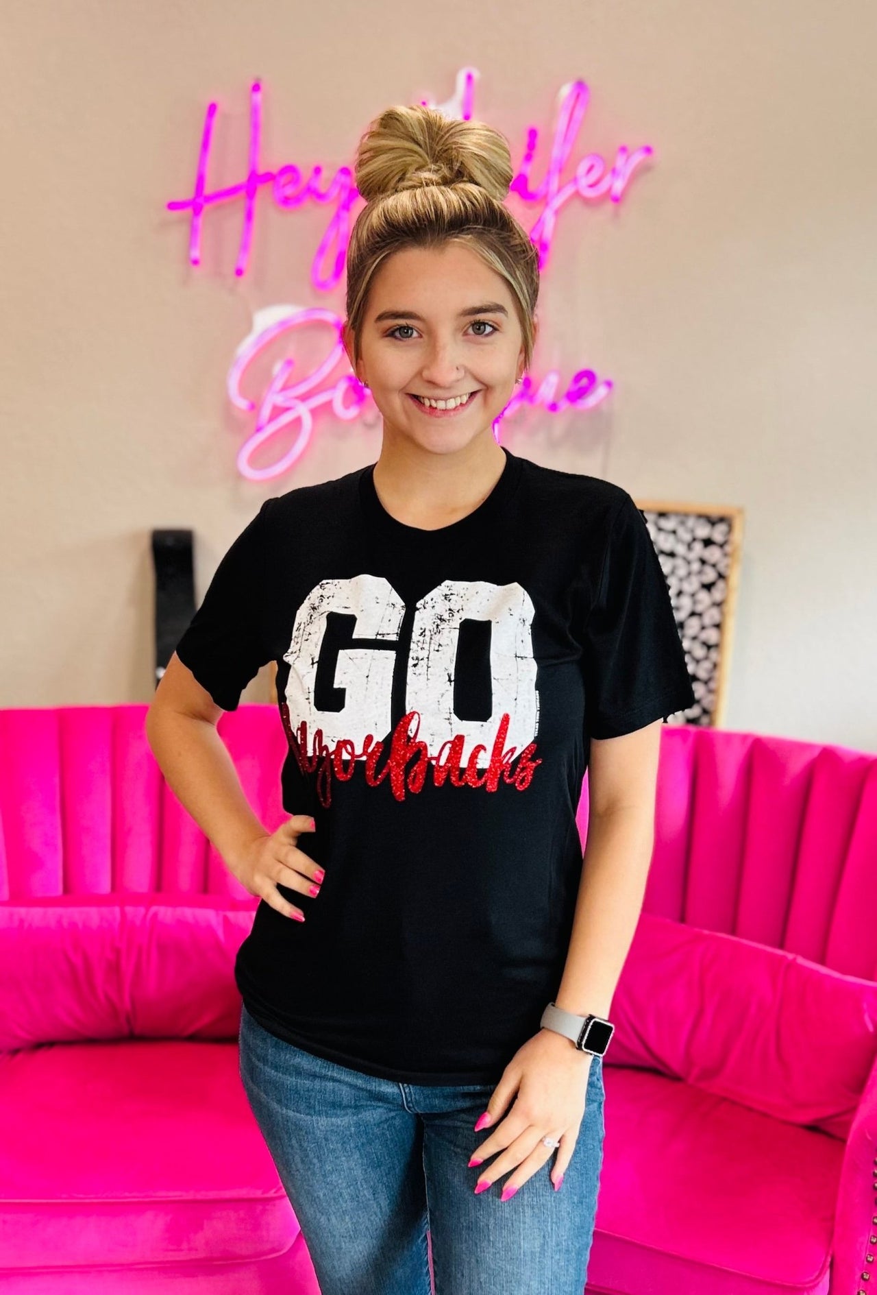 Go Razorbacks Tee - Hey Heifer Boutique