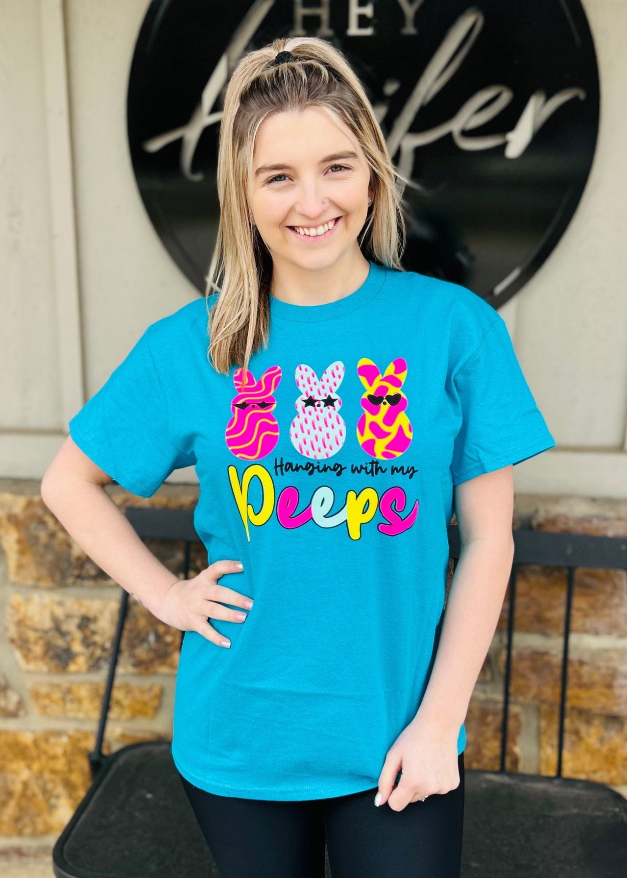 Hanging With My Peeps Tee - Hey Heifer Boutique