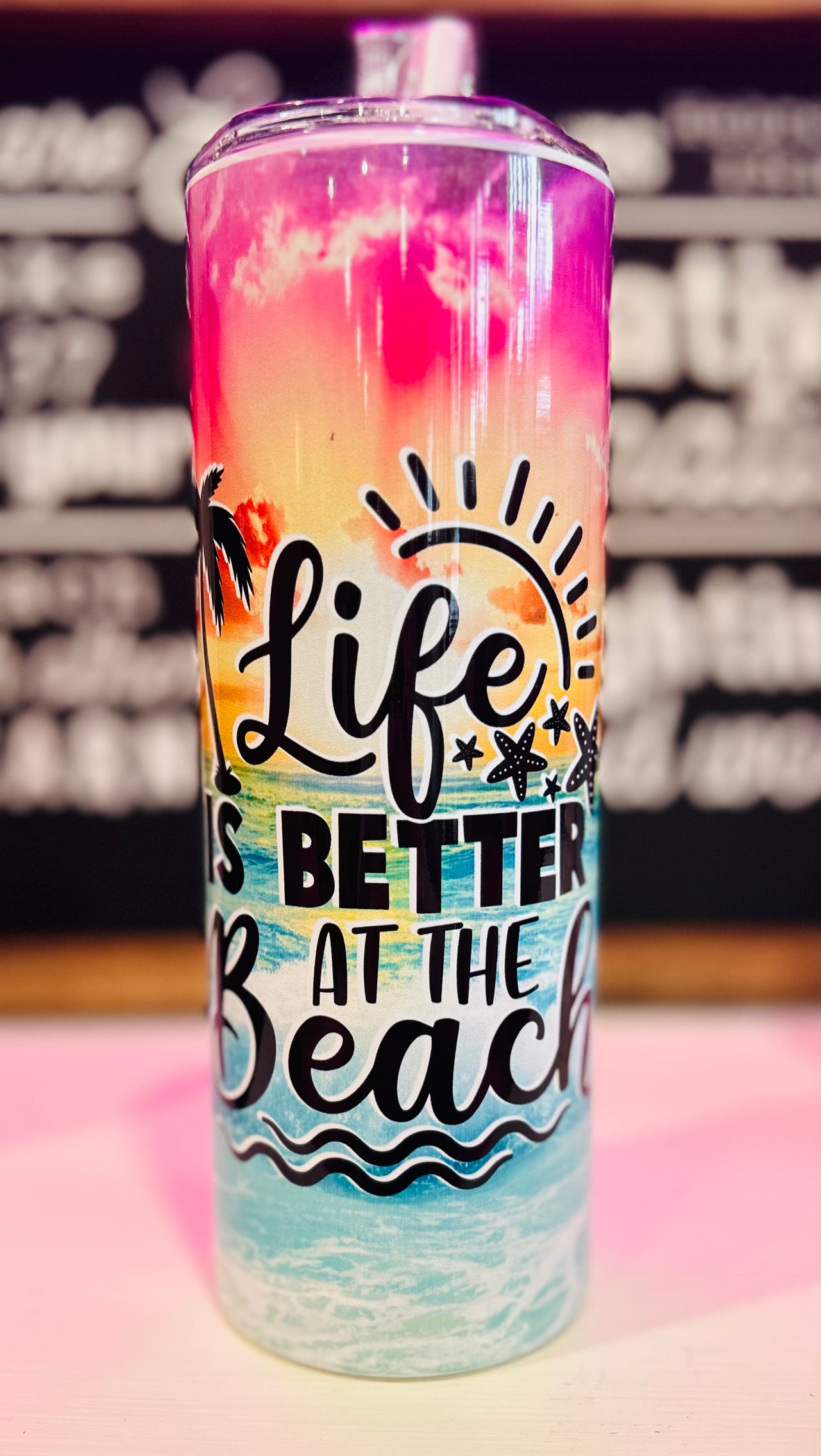 Better At The Beach 20oz Skinny Tumbler