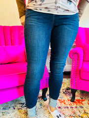 Non-distressed Judy Blue cuffed jeans