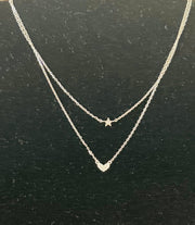 Layered Heart Pendent Necklace - Hey Heifer Boutique