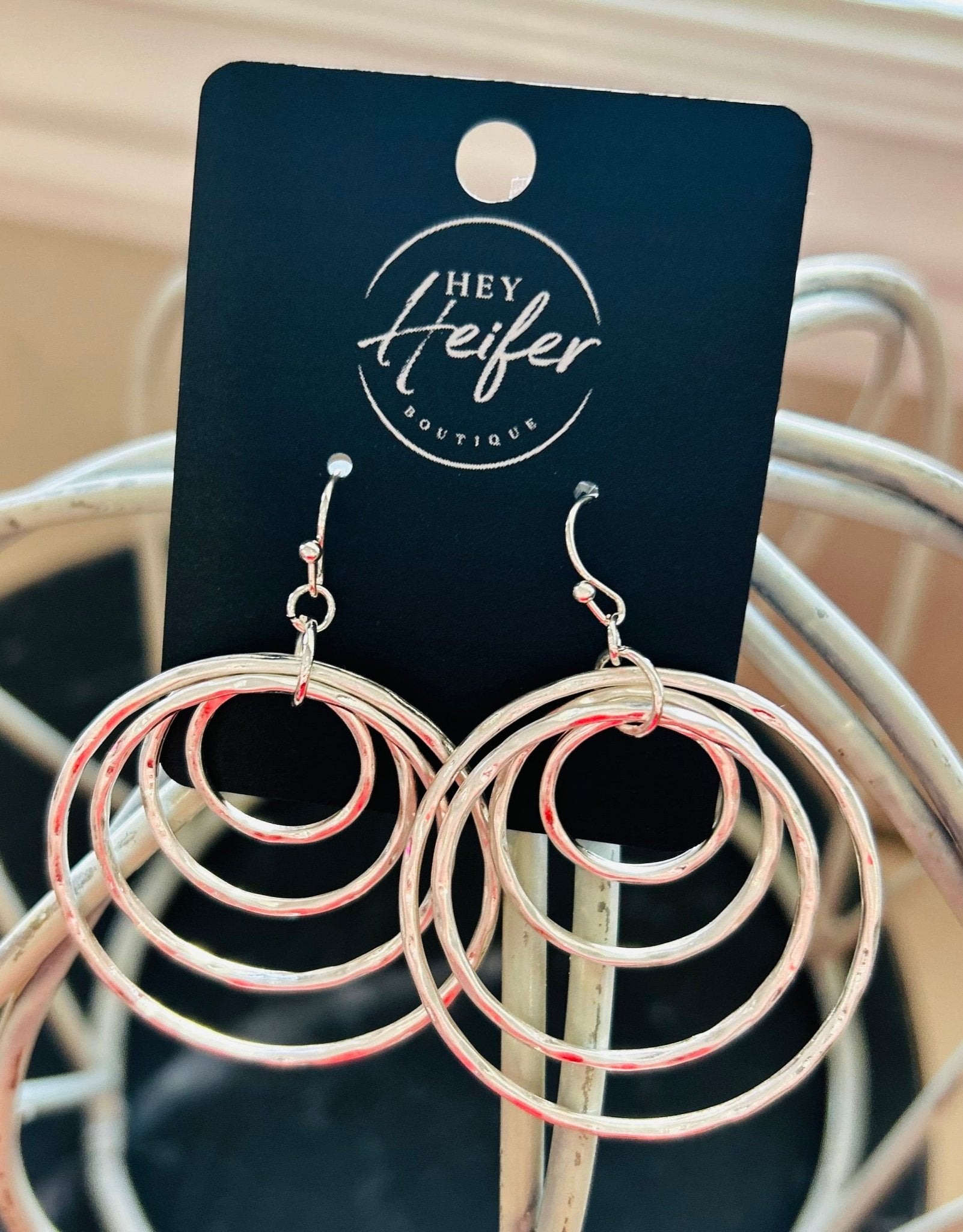 Layered Hoop Earrings - Hey Heifer Boutique