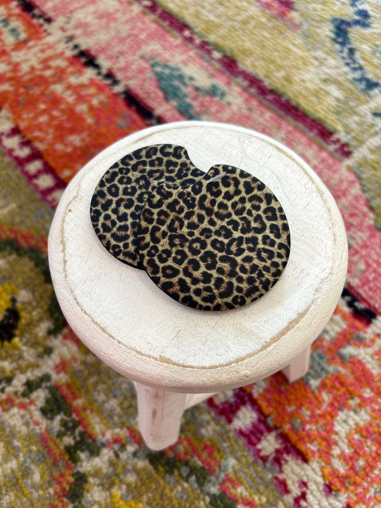 Leopard Car Coaster Set (2) - Hey Heifer Boutique