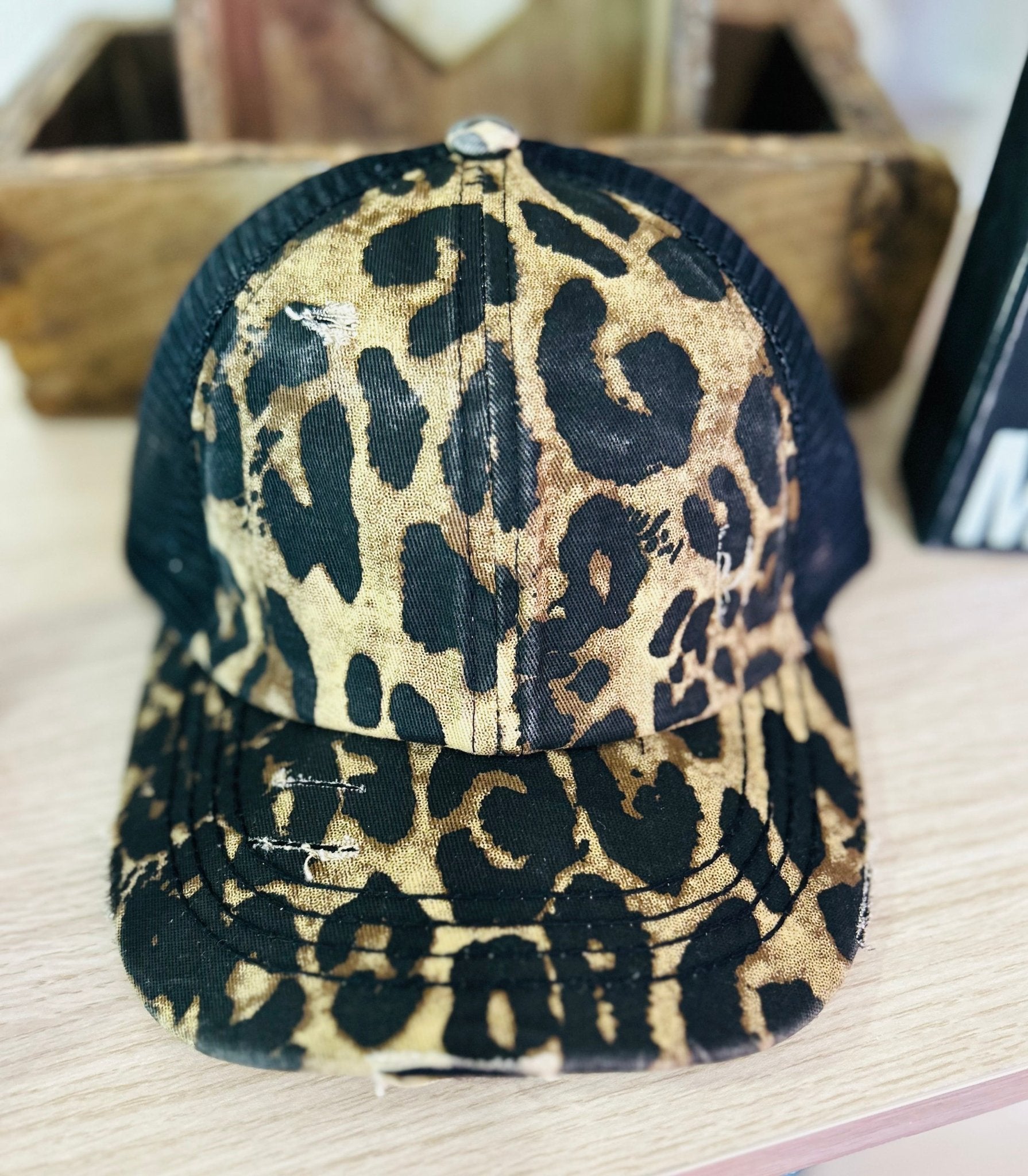 Leopard Criss Cross Ball Cap - Hey Heifer Boutique