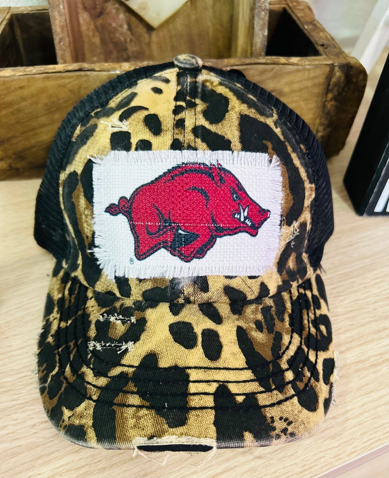 Leopard Razorback Ball Cap - Hey Heifer Boutique