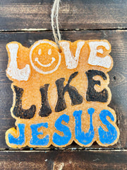 Love Like Jesus Car Freshie (Leather) - Hey Heifer Boutique