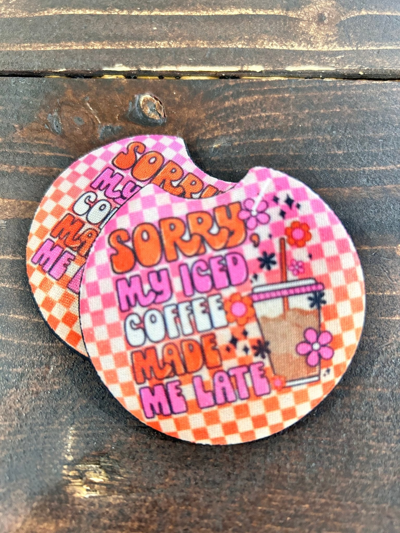 Made Me Late Car Coaster Set (2) - Hey Heifer Boutique