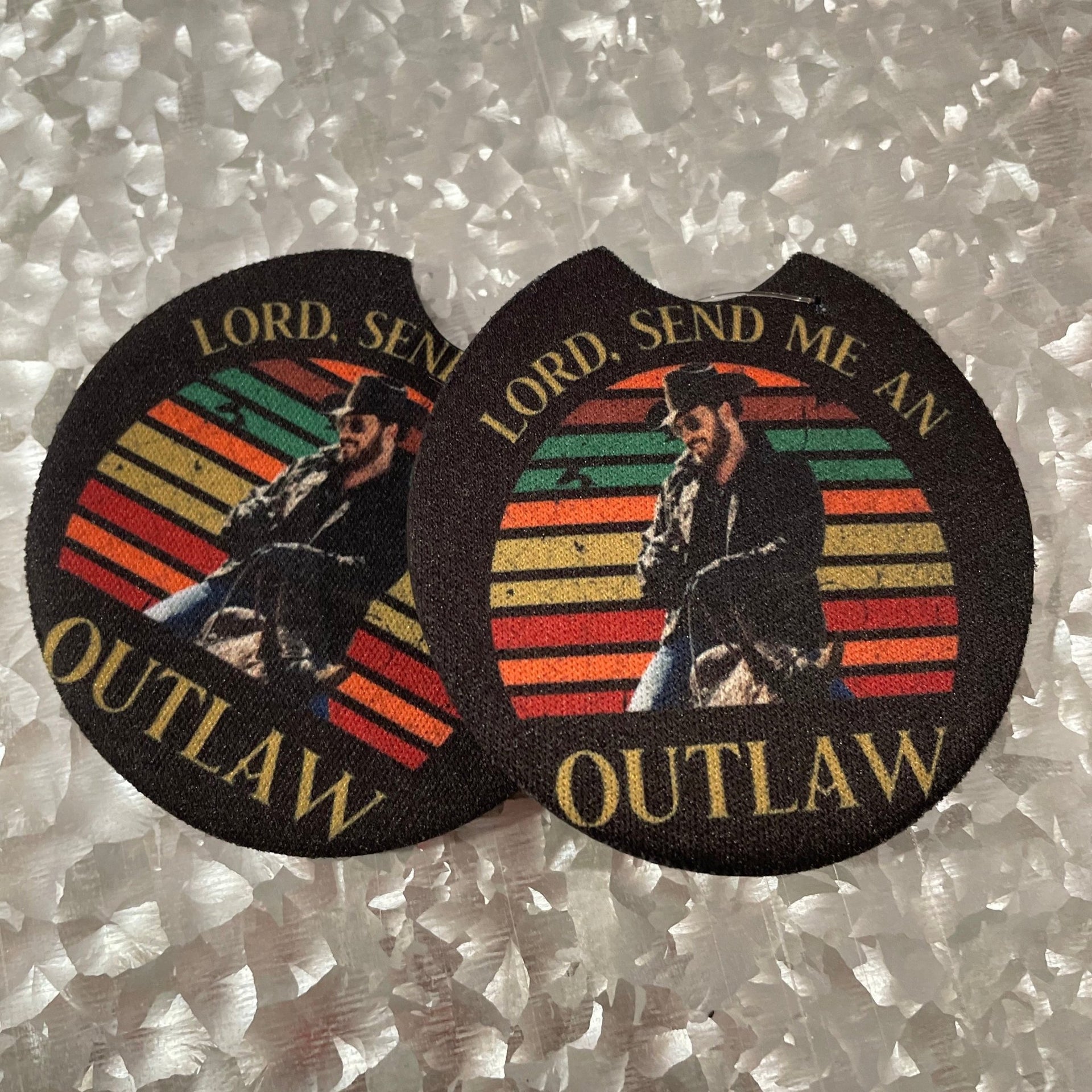 Outlaw Car Coasters - Hey Heifer Boutique