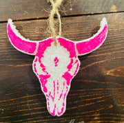 Pink Longhorn Car Freshie (Caramel Latte) - Hey Heifer Boutique