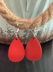Red Tear Drop Earrings - Hey Heifer Boutique