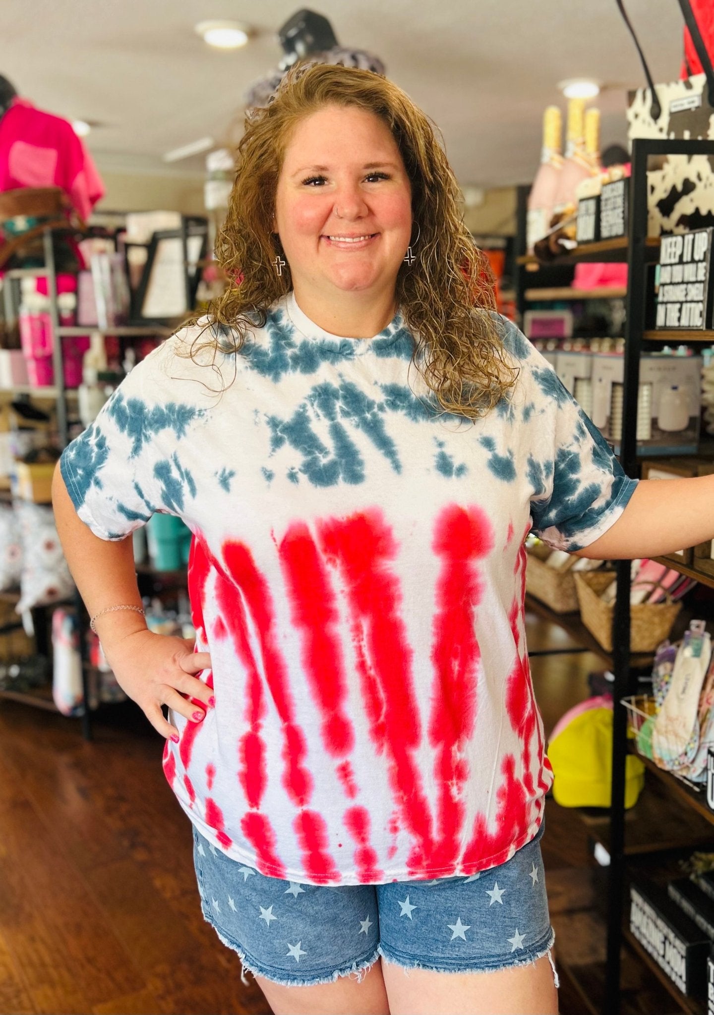 Red, White, and Blue Tee - Hey Heifer Boutique
