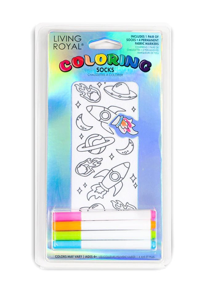 Space Coloring Socks - Hey Heifer Boutique