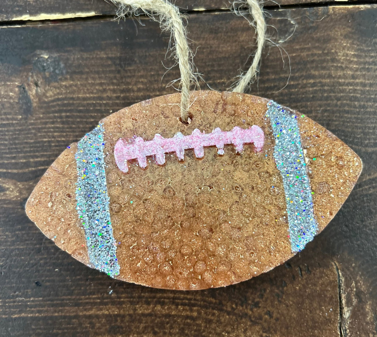 Sparkle Football Car Freshie (Leather) - Hey Heifer Boutique