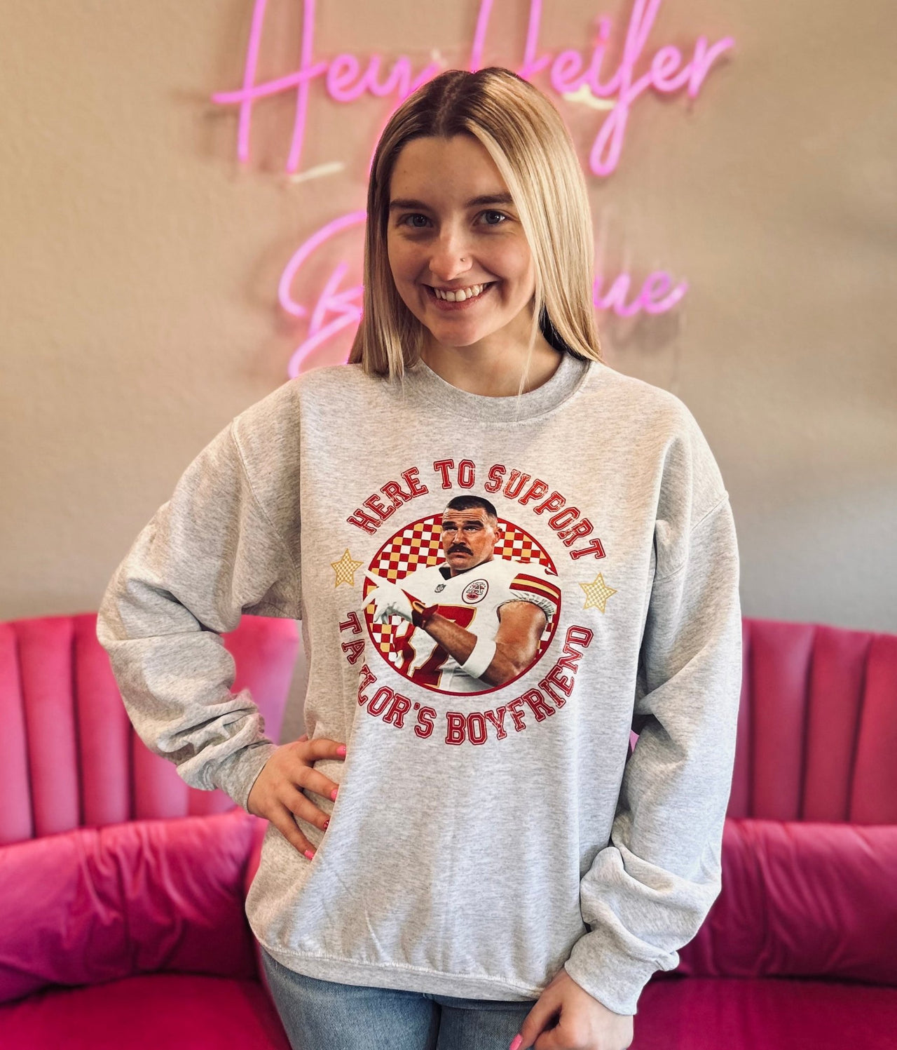 Taylors Boyfriend Sweatshirt - Hey Heifer Boutique