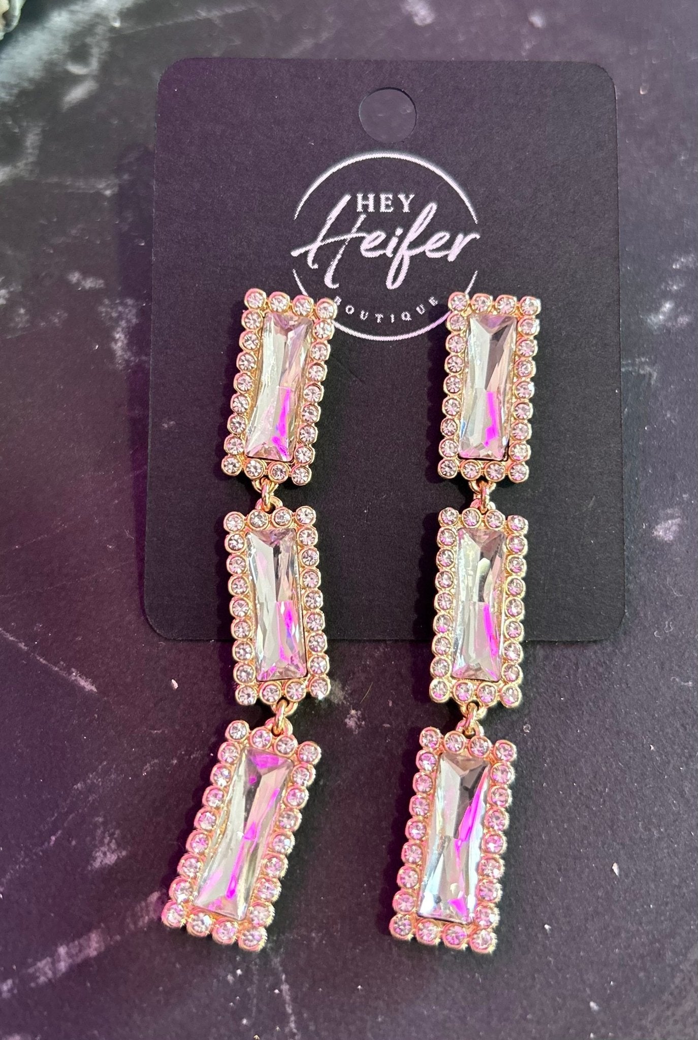 The Be Dazzled Earrings - Hey Heifer Boutique