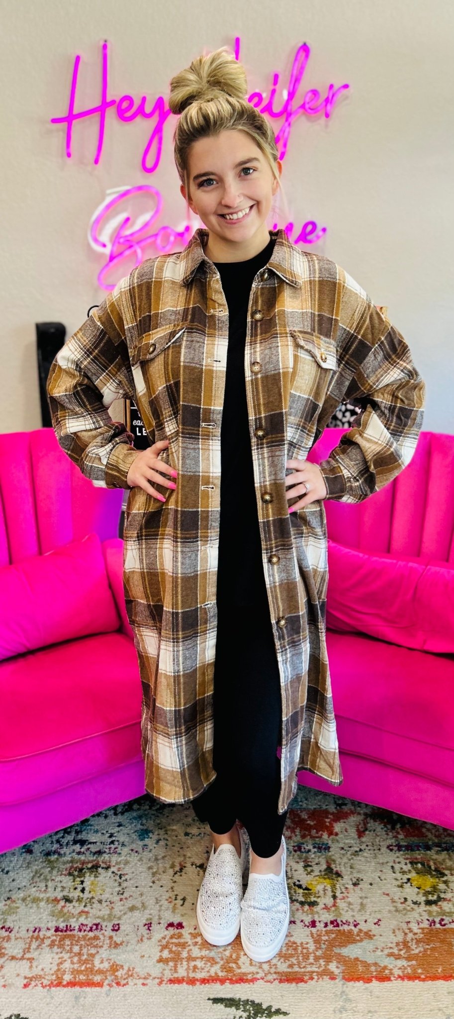 The Shelly Maxi Flannel - Hey Heifer Boutique