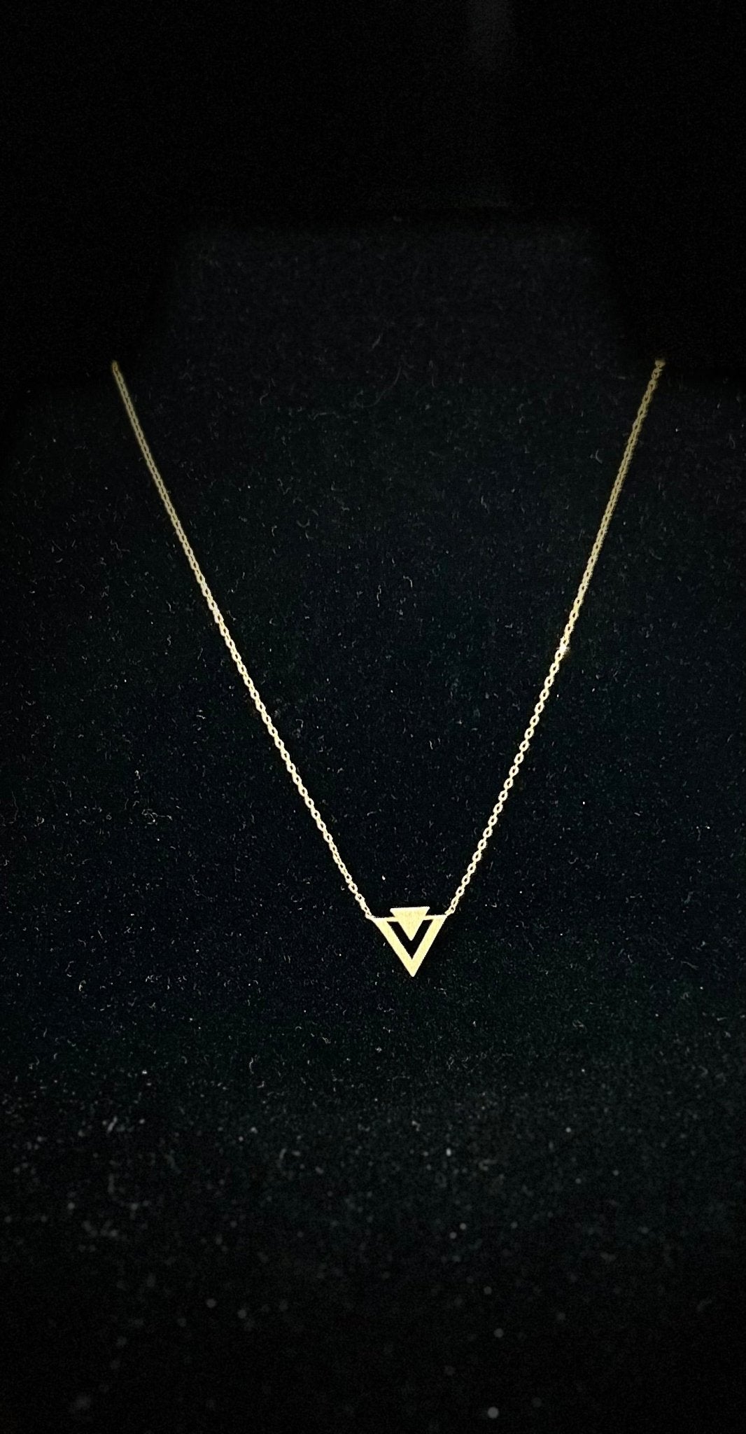 Triangle Pendent Necklace - Hey Heifer Boutique