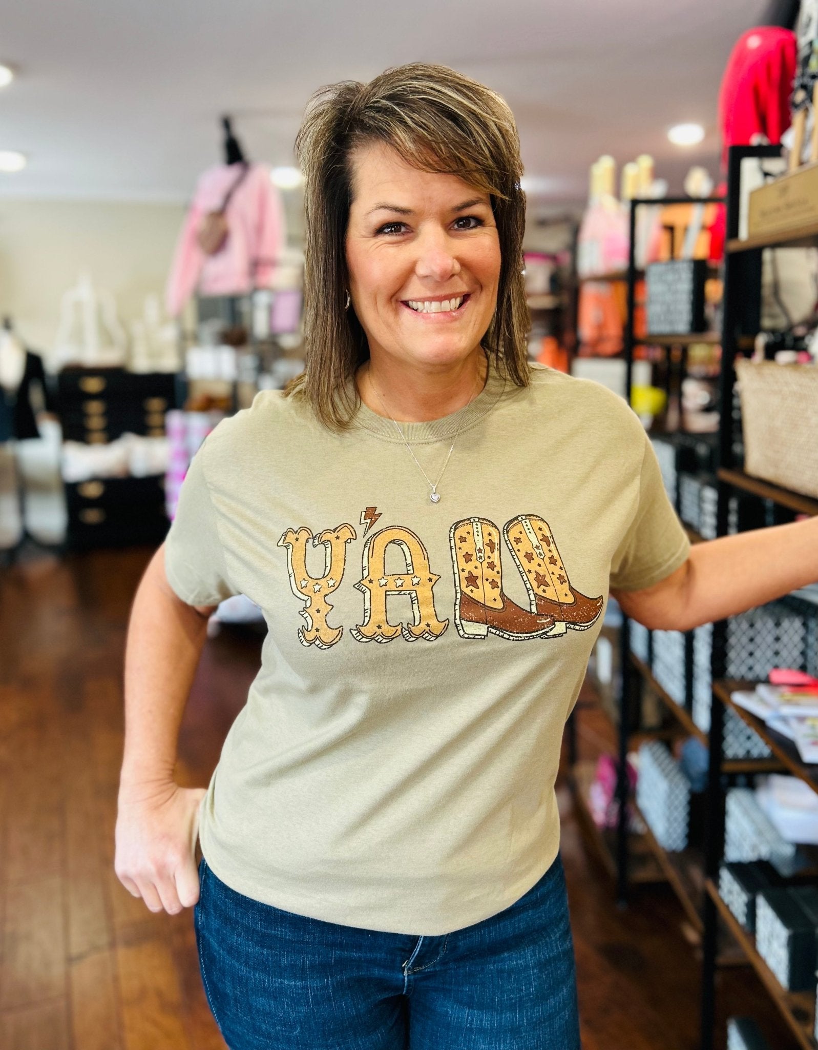 Y'all Boots Graphic Tee - Hey Heifer Boutique
